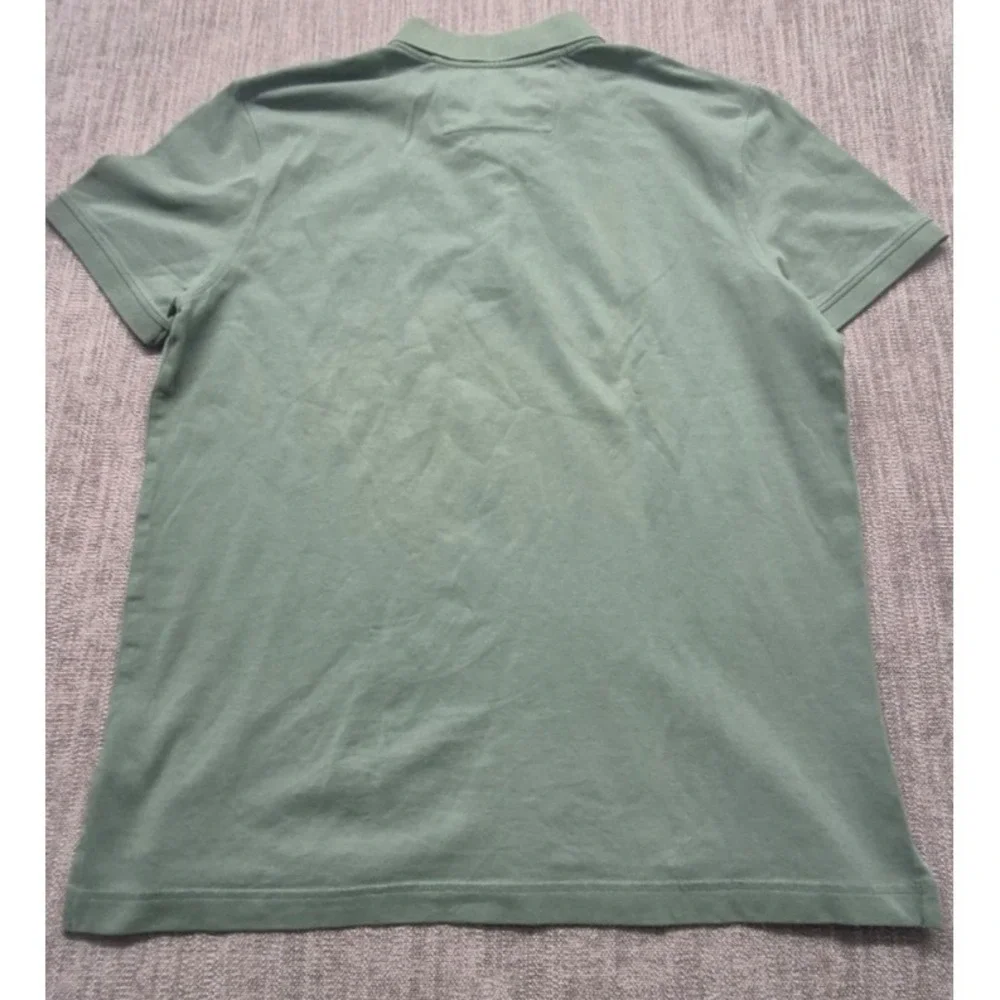 Banana‎ Republic men's sage green polo shirt LG stretch Cotton logo pullover